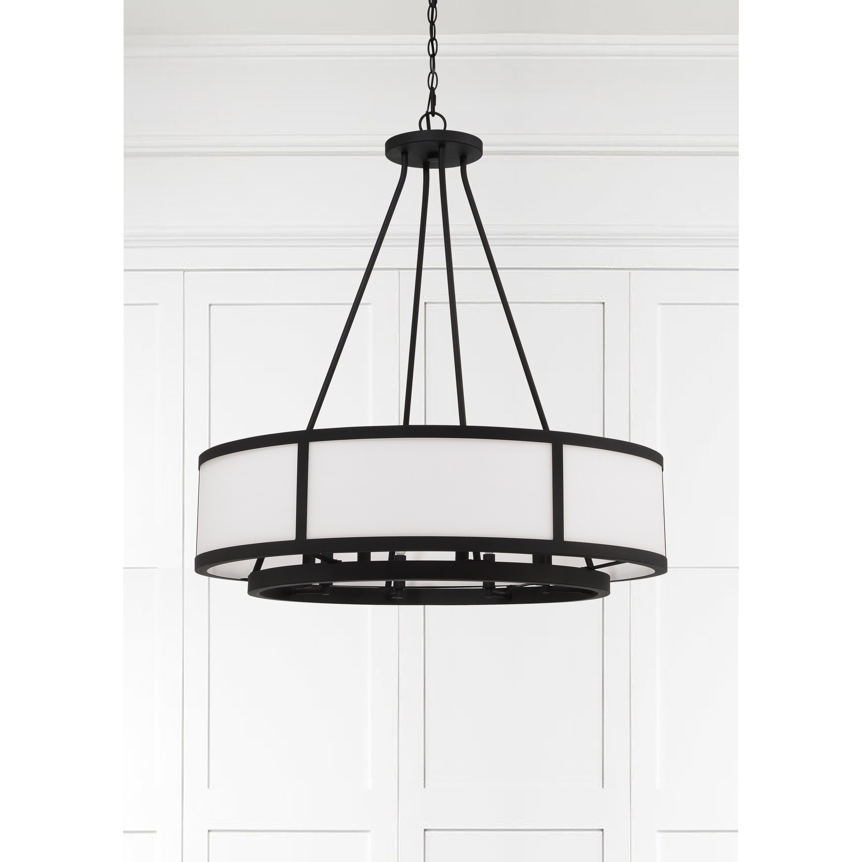 Bryant 8 Light 32 inch Black Forged Chandelier Ceiling Light