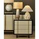 Geologie 28 inch 150 watt Beige/Pale Gray/Brown/Antique Brass Table Lamp Portable Light
