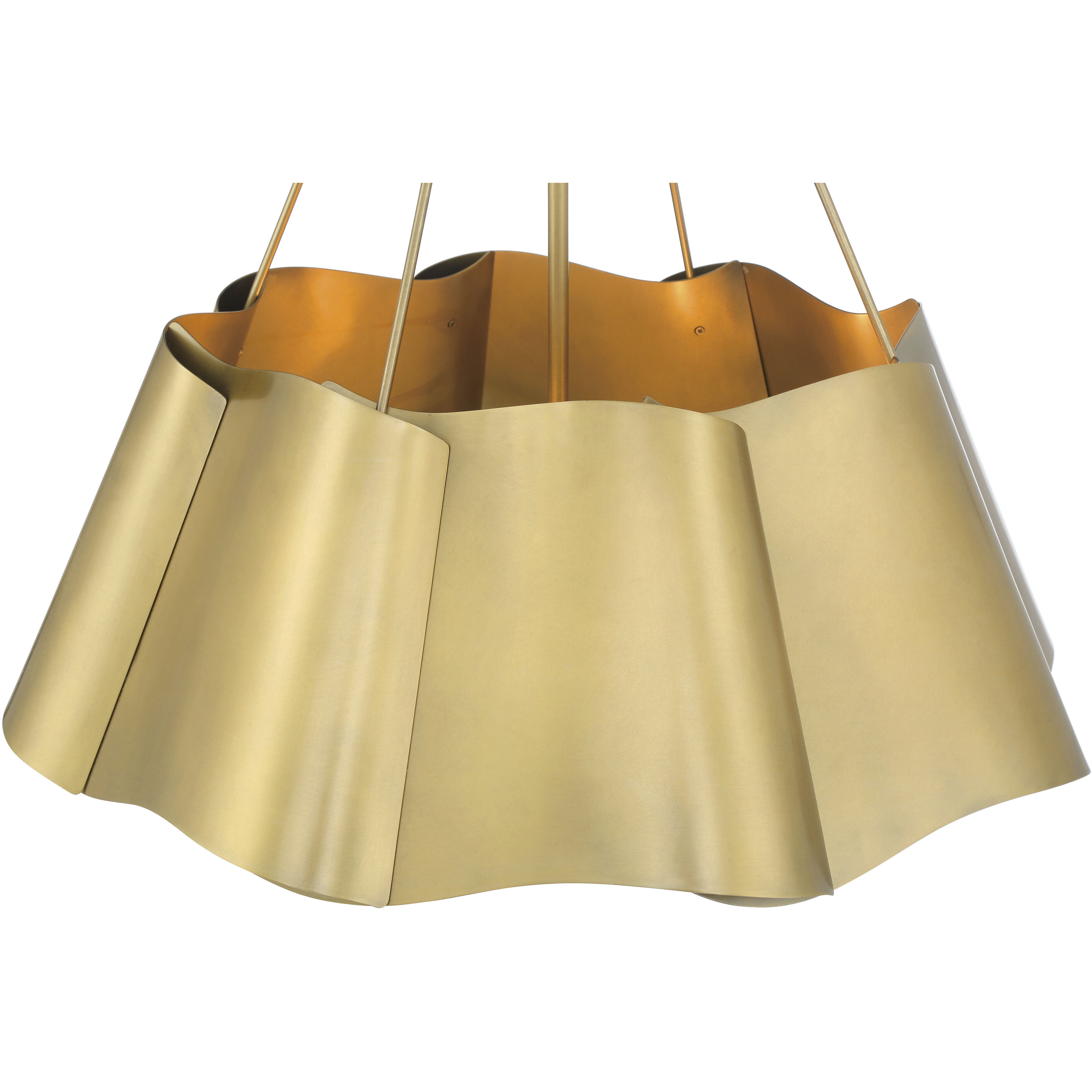 Waveform 4 Light 26 inch Legacy Brass Pendant Ceiling Light
