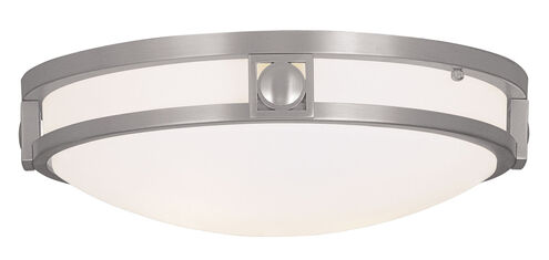 Titania 2 Light 13 inch Brushed Nickel Flush Mount Ceiling Light