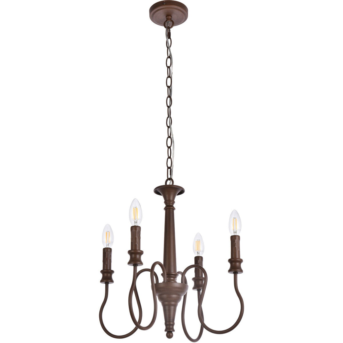 Flynx 4 Light 17 inch Weathered Oak Pendant Ceiling Light