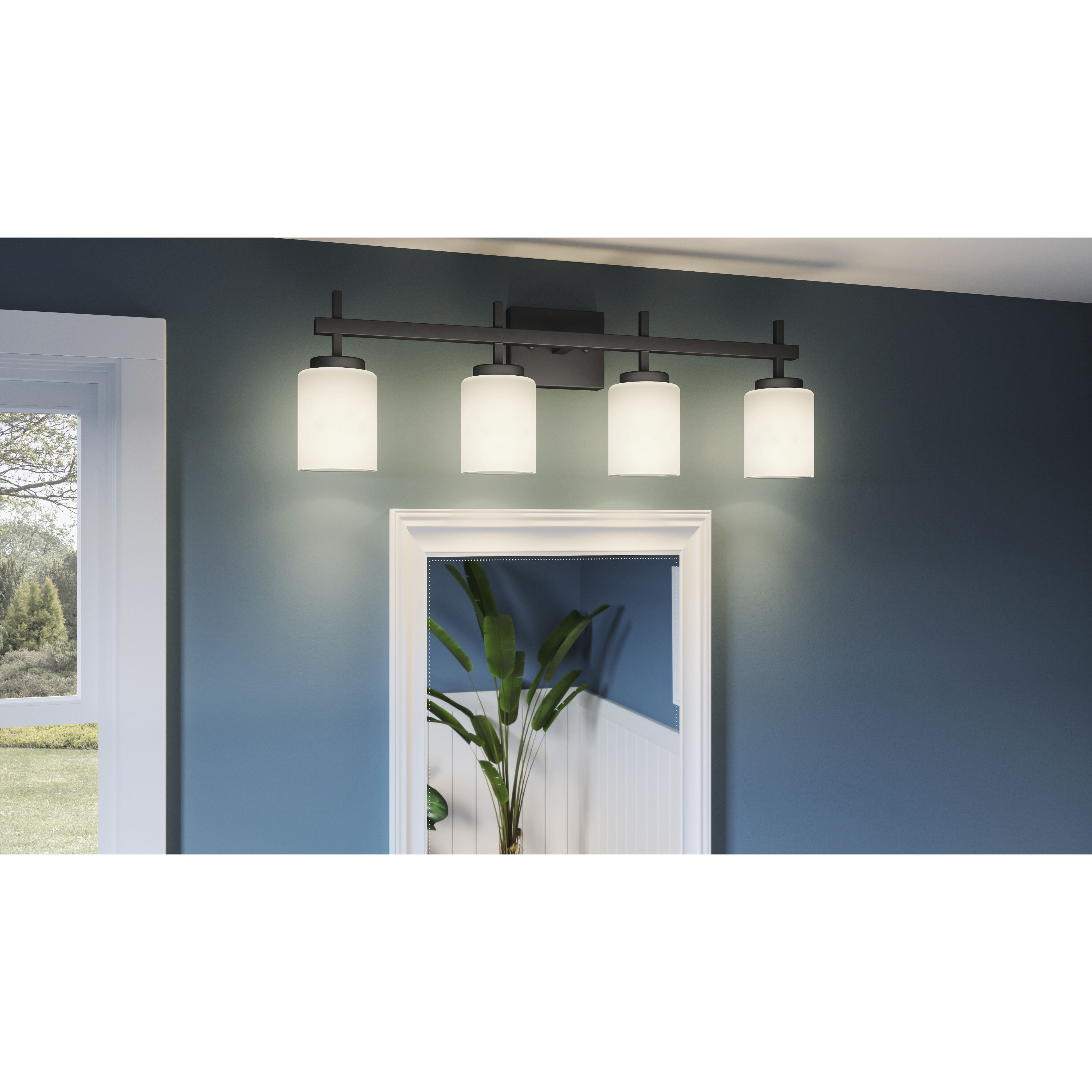 Wilburn LED 31 inch Matte Black Bath Light Wall Light