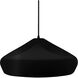 Radiance Collection - Crease Pendant Ceiling Light in Matte Black, Dedicated LED, Black Cord, Carbon Matte Black/Champagne Gold, 15.25W x 6.5H, Form+Finish+Function