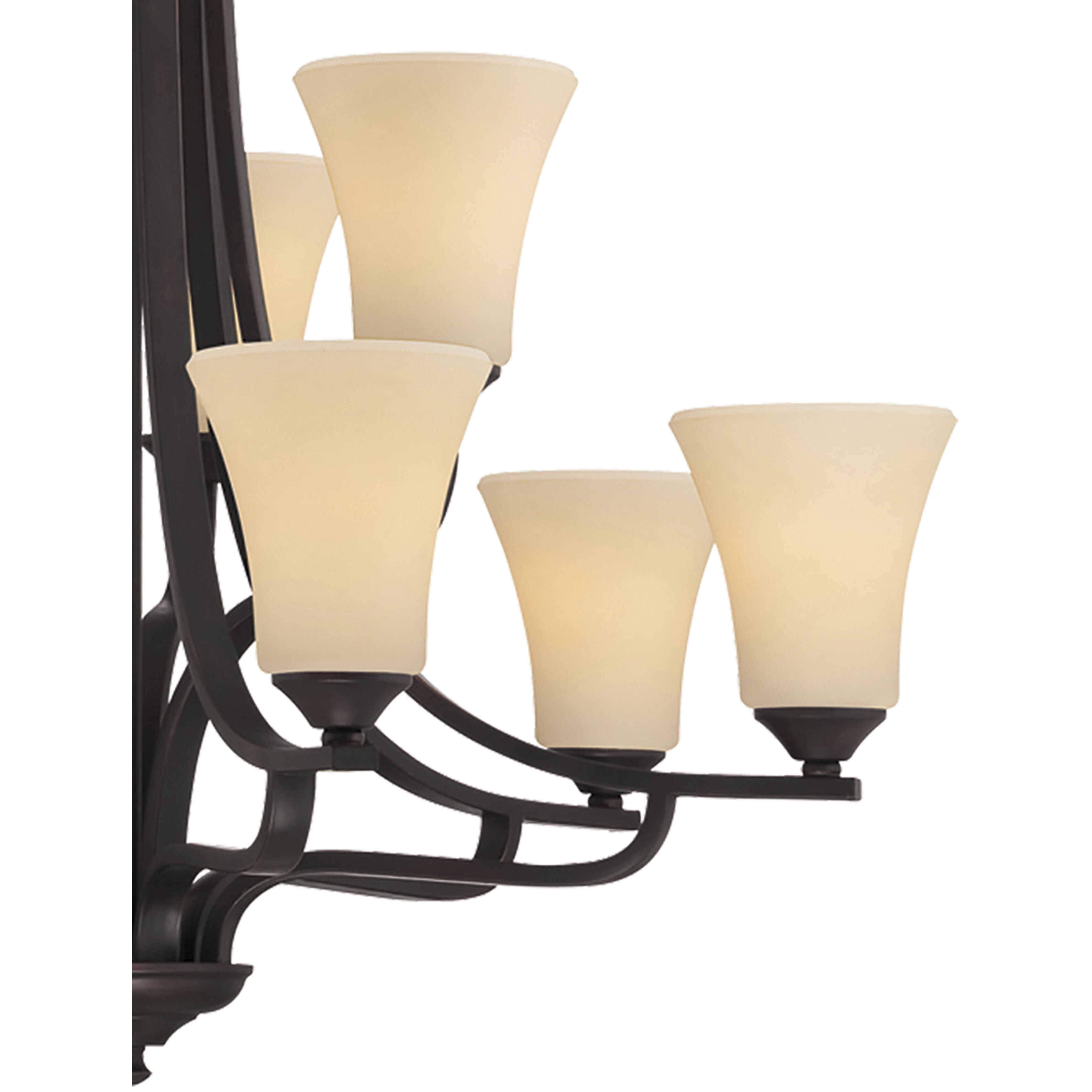 Treme 9 Light 34 inch Espresso Chandelier Ceiling Light