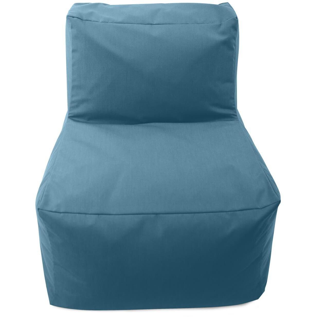 Seascape Turquoise Outdoor Pouf Chair Cover