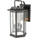 Ellis 3 Light 18.25 inch Powder Coated Bronze Outdoor Wall Sconce