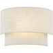 Textile Collection 1 Light 14 inch Cream and White ADA Wall Sconce Wall Light in 4" D x 14" W x 10" H, EVOLV