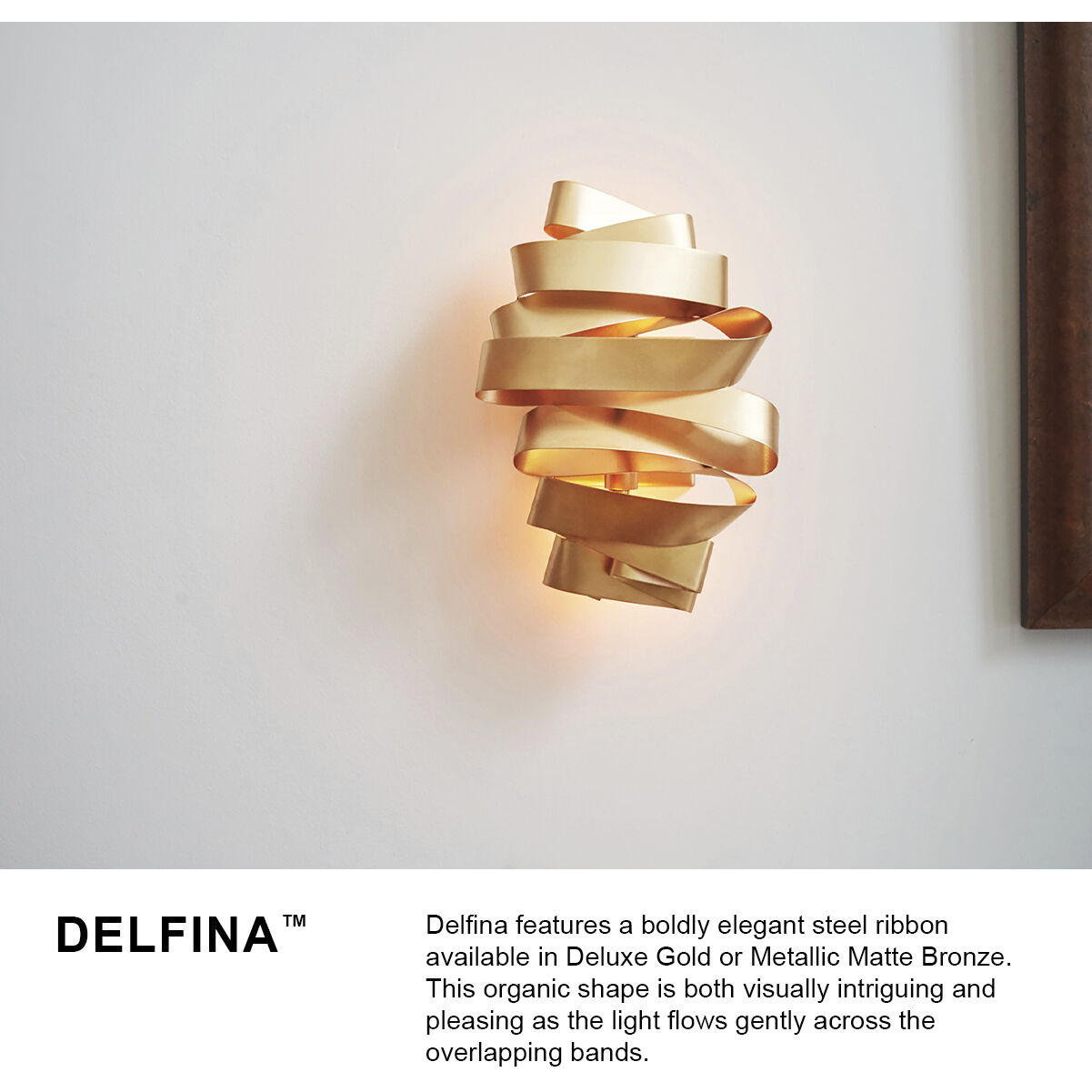 Delfina LED 9 inch Metallic Matte Bronze Sconce Wall Light