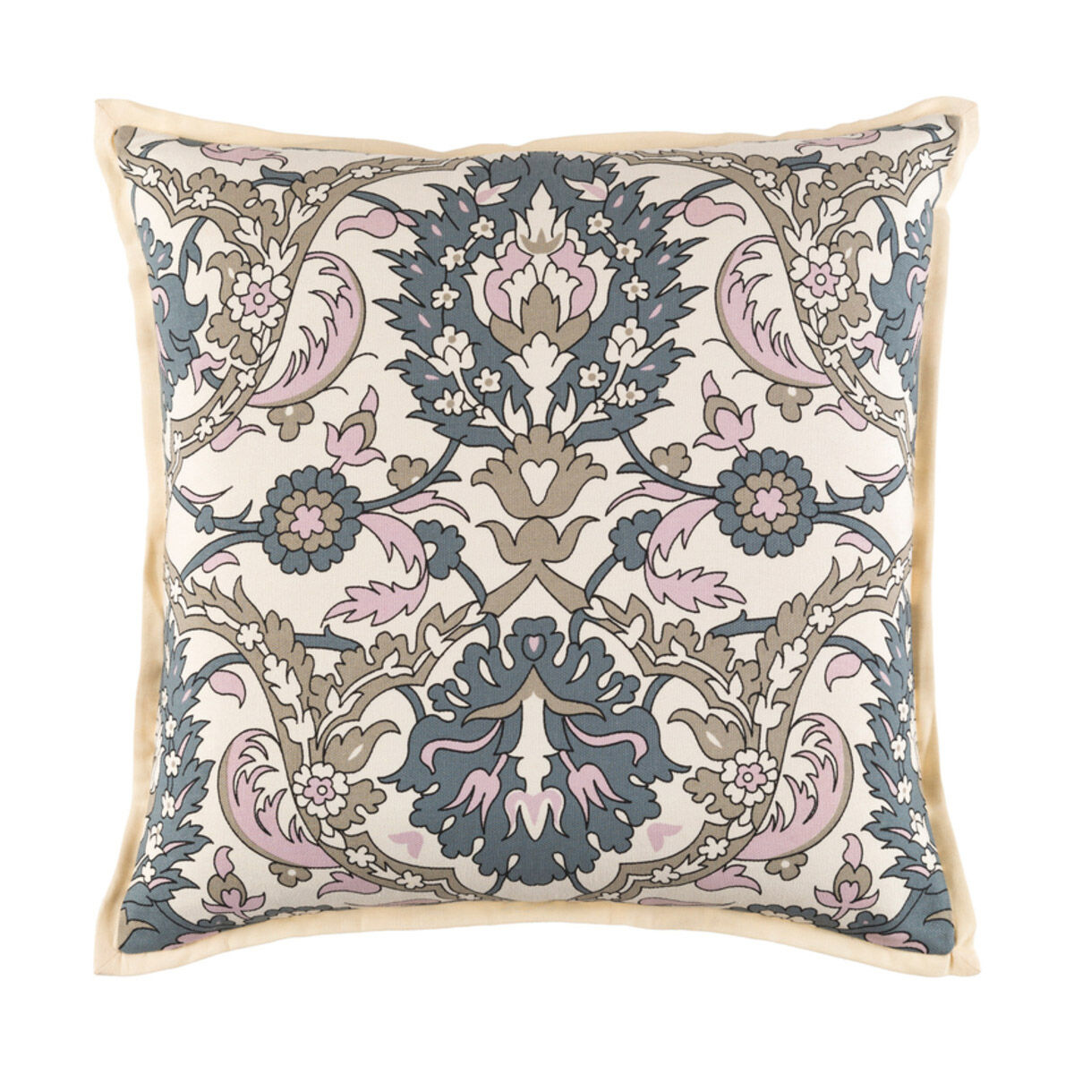 Vincent 20 X 20 inch Pale Pink and Taupe Throw Pillow