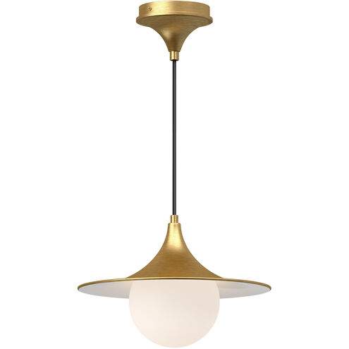 Alora Mood Fuji 1 Light 12.5 inch Brushed Gold Pendant Ceiling Light