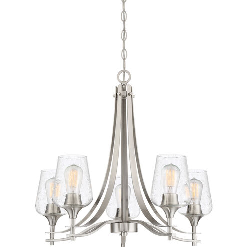 Towne 5 Light 25 inch Brushed Nickel Chandelier Ceiling Light