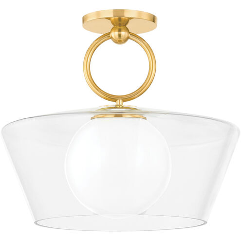 Elmsford 1 Light 16 inch Aged Brass Pendant Ceiling Light