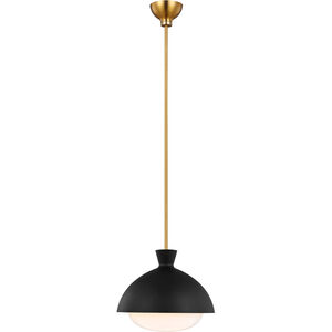 AERIN Lucerne 1 Light 15.38 inch Midnight Black and Burnished Brass Pendant Ceiling Light in Burnished Brass / Midnight Black