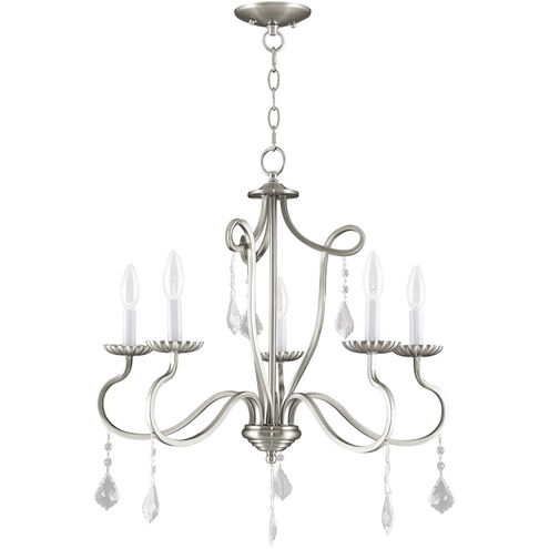 Callisto 5 Light 24 inch Brushed Nickel Chandelier Ceiling Light