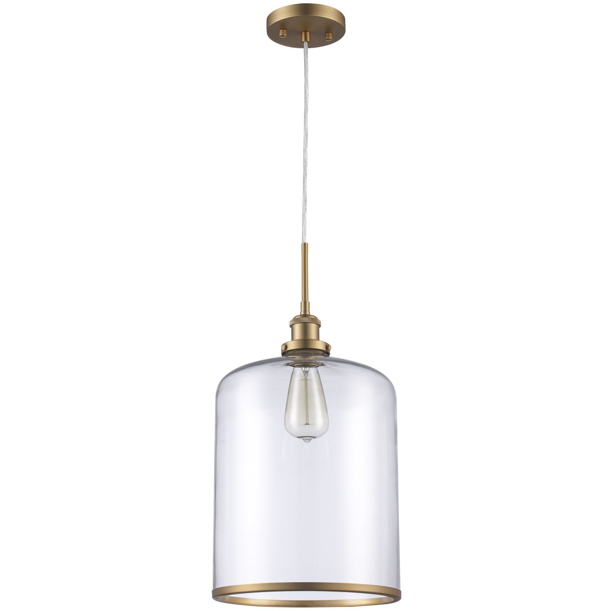 Dorina 1 Light 10 inch Antique Gold Jar Pendant Ceiling Light