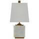 Annelore 17 inch 60 watt White/Antique Brass Table Lamp Portable Light