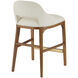 Inga 34 inch Morel Brown and Brushed Brass and Endurance Sand Counter Stool