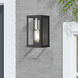 Gaffney 1 Light 8 inch Black with Brushed Nickel Finish Accents Outdoor Wall Lantern in Black with Brushed Nickel Accents, Small