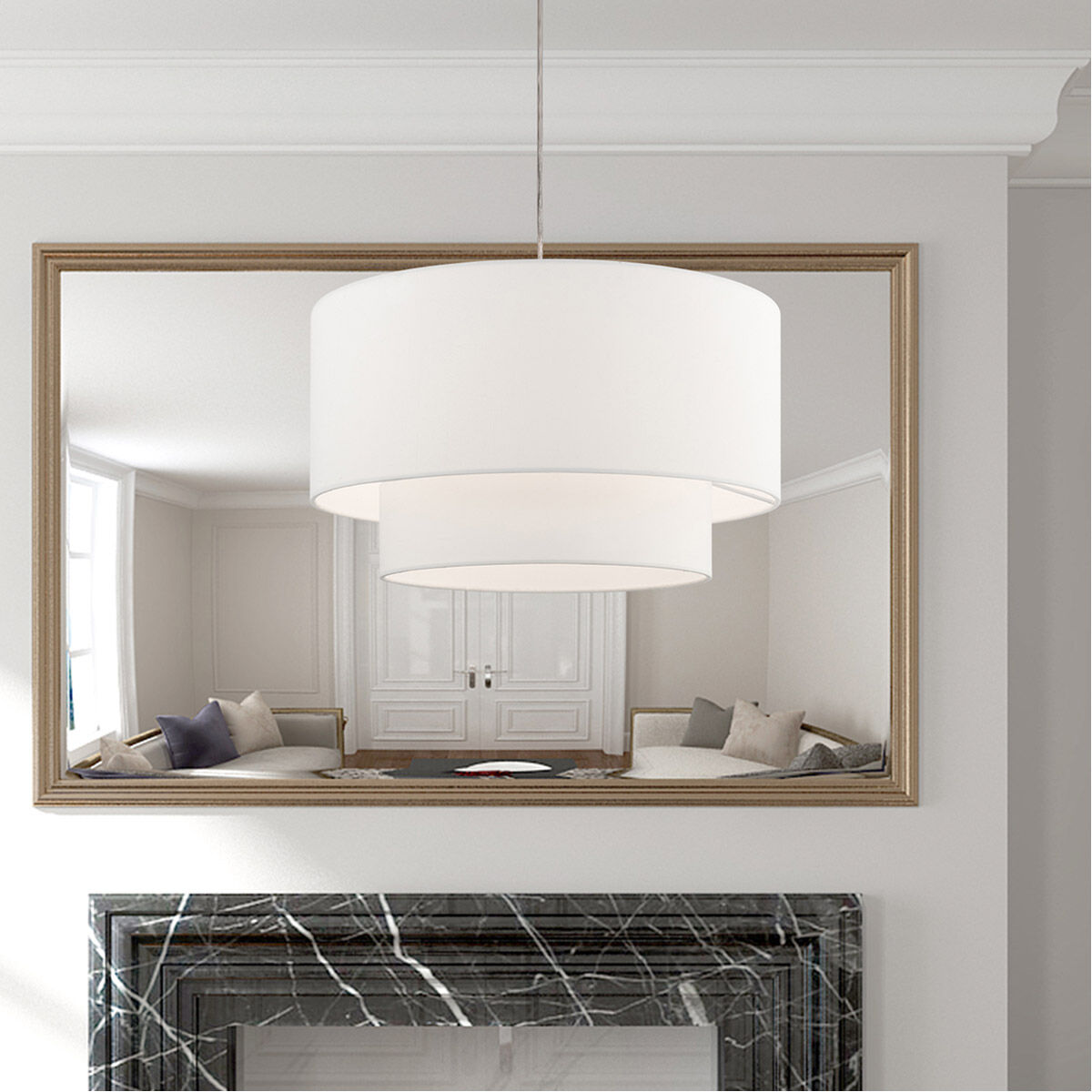 Clark 1 Light 20 inch Brushed Nickel Pendant Chandelier Ceiling Light