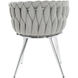 Woven Gray and Silver Chair