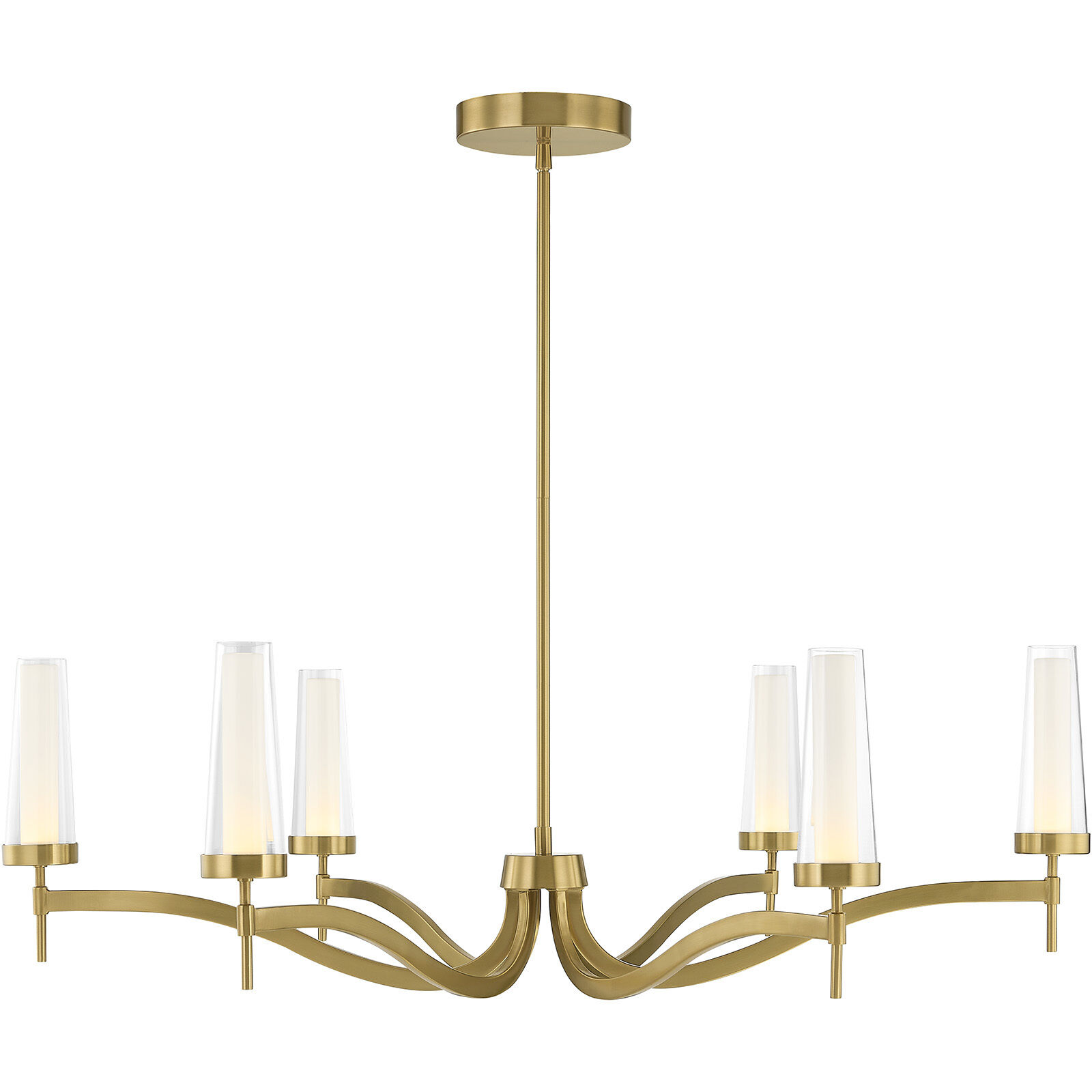 Butler LED 40 inch Warm Brass Chandelier Ceiling Light