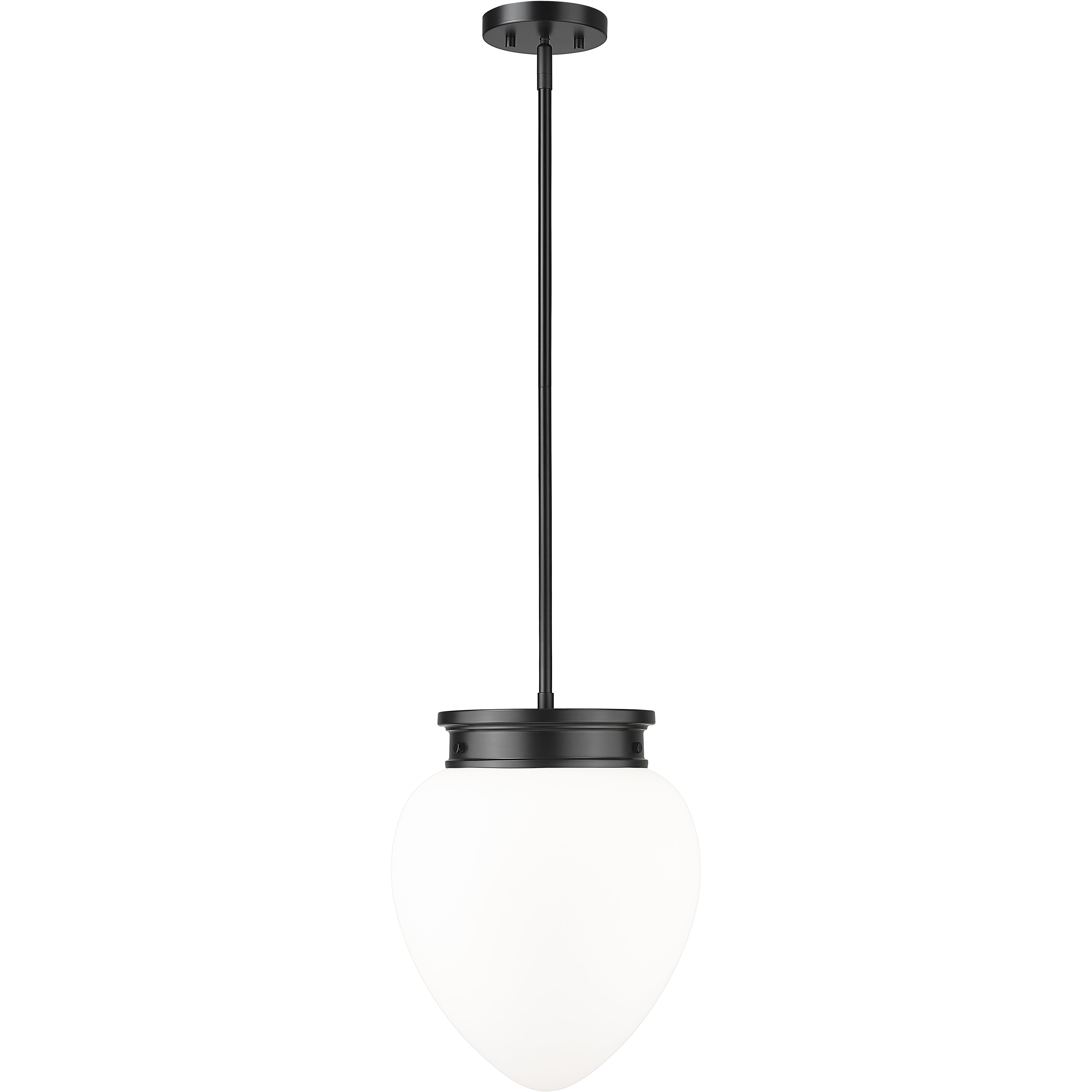 Gideon 1 Light 12.5 inch Matte Black Pendant Ceiling Light