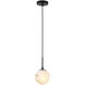Nightfall 1 Light 5.9 inch Black Pendant Ceiling Light