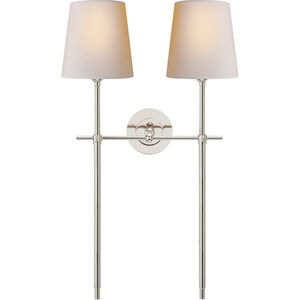 Thomas O'Brien Bryant 2 Light 16 inch Polished Nickel Wall Sconce Wall Light, Large Double Tail