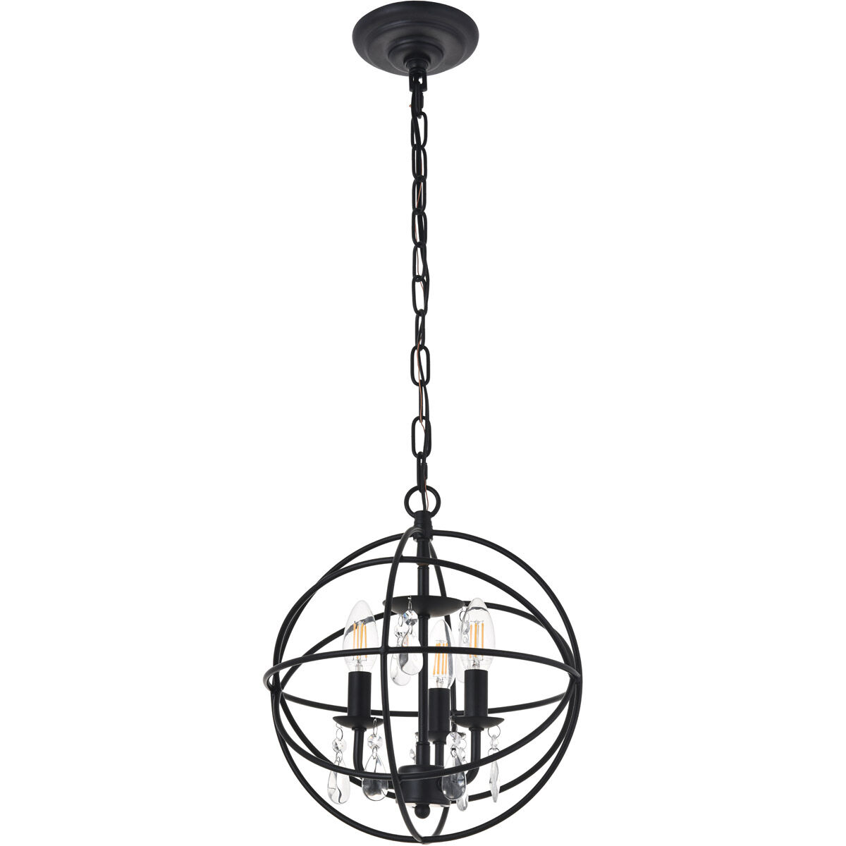 Wallace 3 Light 12 inch Matte Black Pendant Ceiling Light