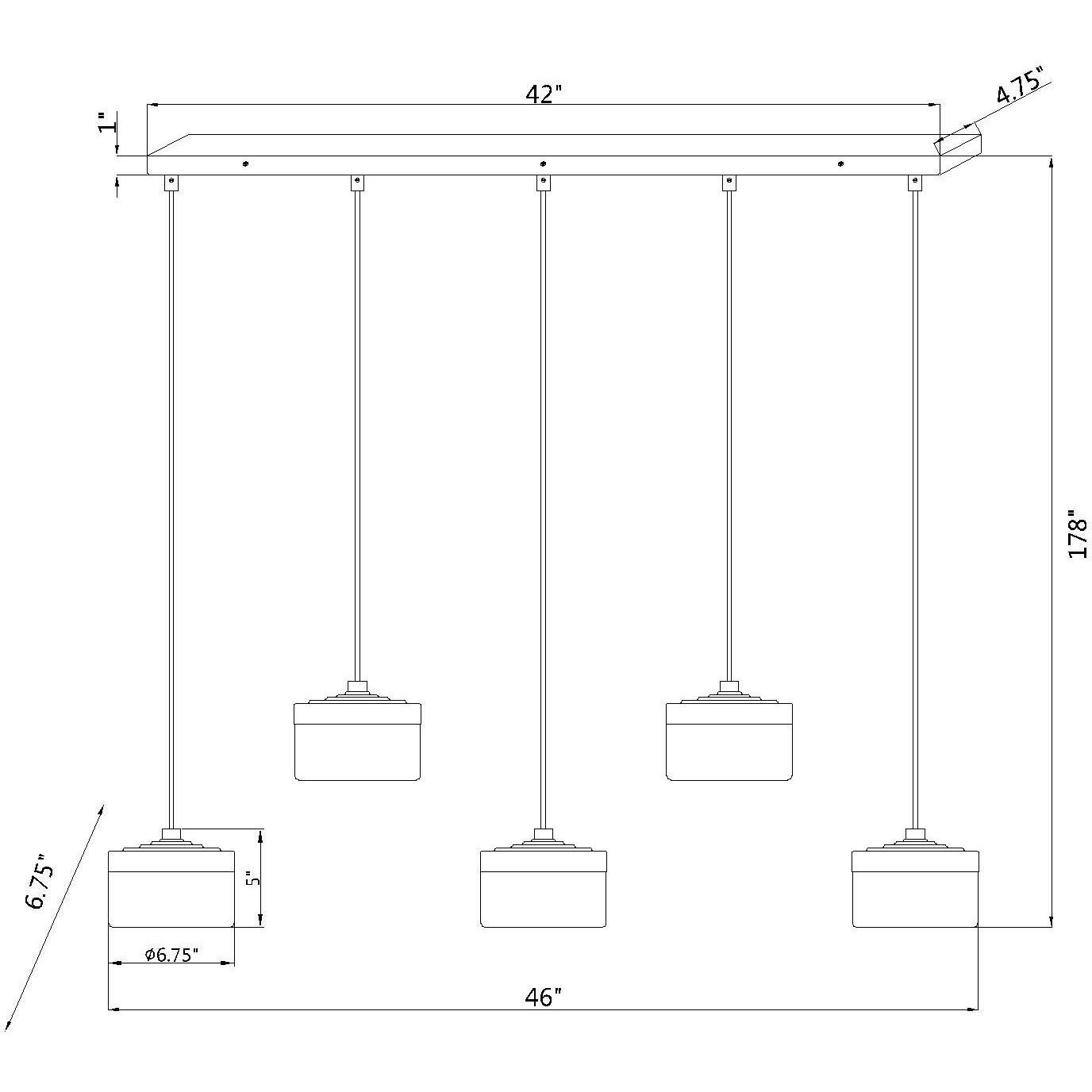 Renaud LED 46 inch Modern Gold Linear Chandelier Ceiling Light