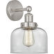 Bell 1 Light 6.5 inch Brushed Satin Nickel Sconce Wall Light