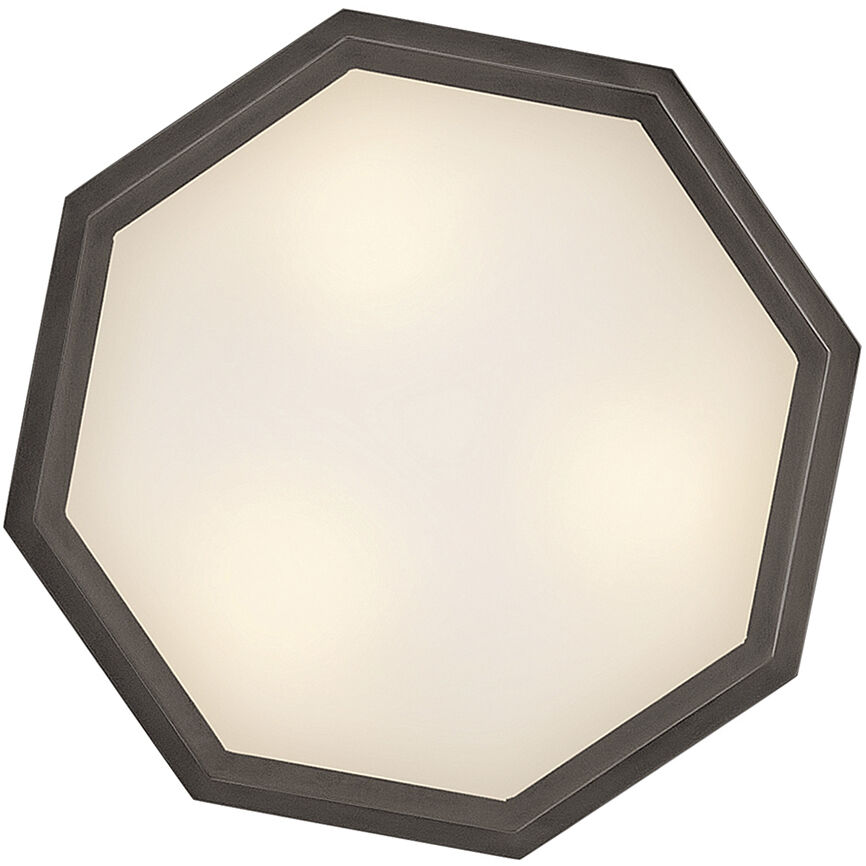 Facet 3 Light 17.5 inch Black Oxide Flush Mount Ceiling Light