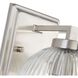 Elliott 1 Light 7.25 inch Pewter Vanity Light Wall Light in Ribbed Clear