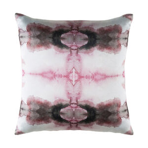 Kalos 18 X 18 inch Light Gray and Bright Pink Throw Pillow