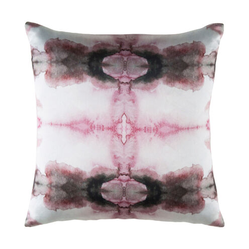 Kalos 22 X 22 inch Light Gray and Bright Pink Throw Pillow