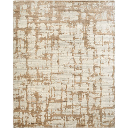 Lucknow 120 X 96 inch Khaki / Light Grey / Pearl / Camel Handmade Rug in 8 x 10