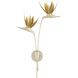 Paradiso 2 Light 16.5 inch Contemporary Silver Leaf Wall Sconce Wall Light, Right