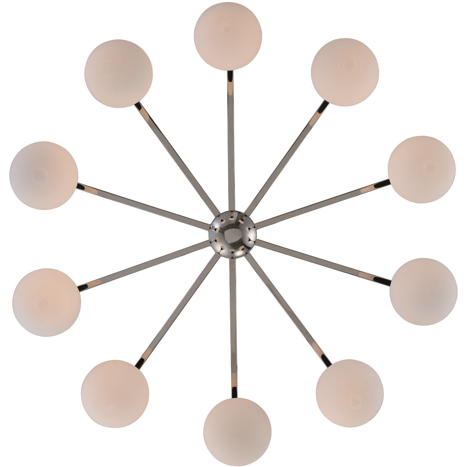 Bogart 10 Light 32 inch Matte Black with Polished Nickel Chandelier Ceiling Light