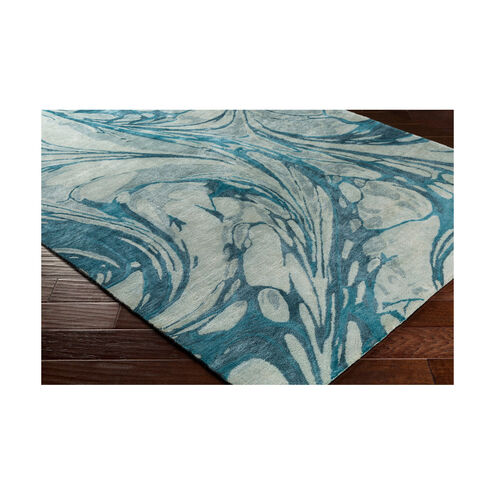 Pisces 90 X 60 inch Sea Foam/Teal/Sage Rugs, Wool and Viscose