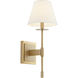 Kubel 1 Light 8 inch Aged Brass Wall Sconce Wall Light