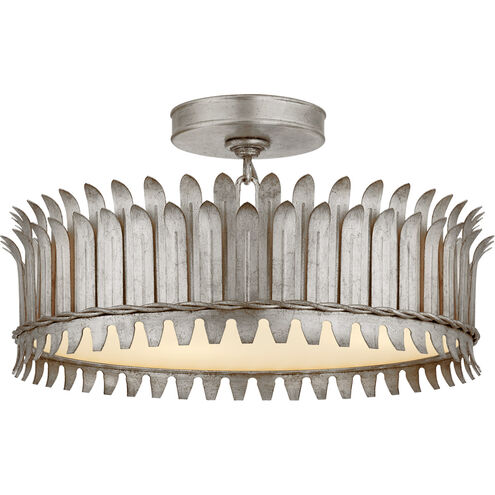 Suzanne Kasler Leslie LED 16 inch Burnished Silver Leaf Semi-Flush Mount Ceiling Light