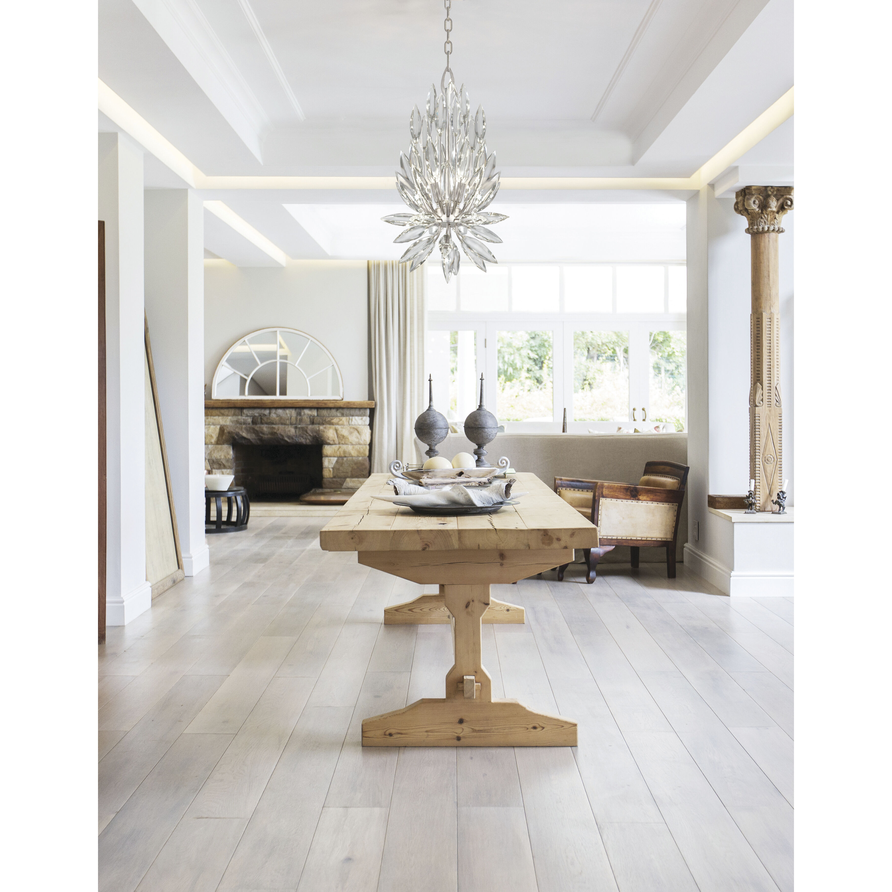 Lily Buds Pendant Ceiling Light in Silver