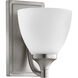 Enclave 1 Light 5.5 inch Satin Nickel Wall Sconce Wall Light in Satin Opal