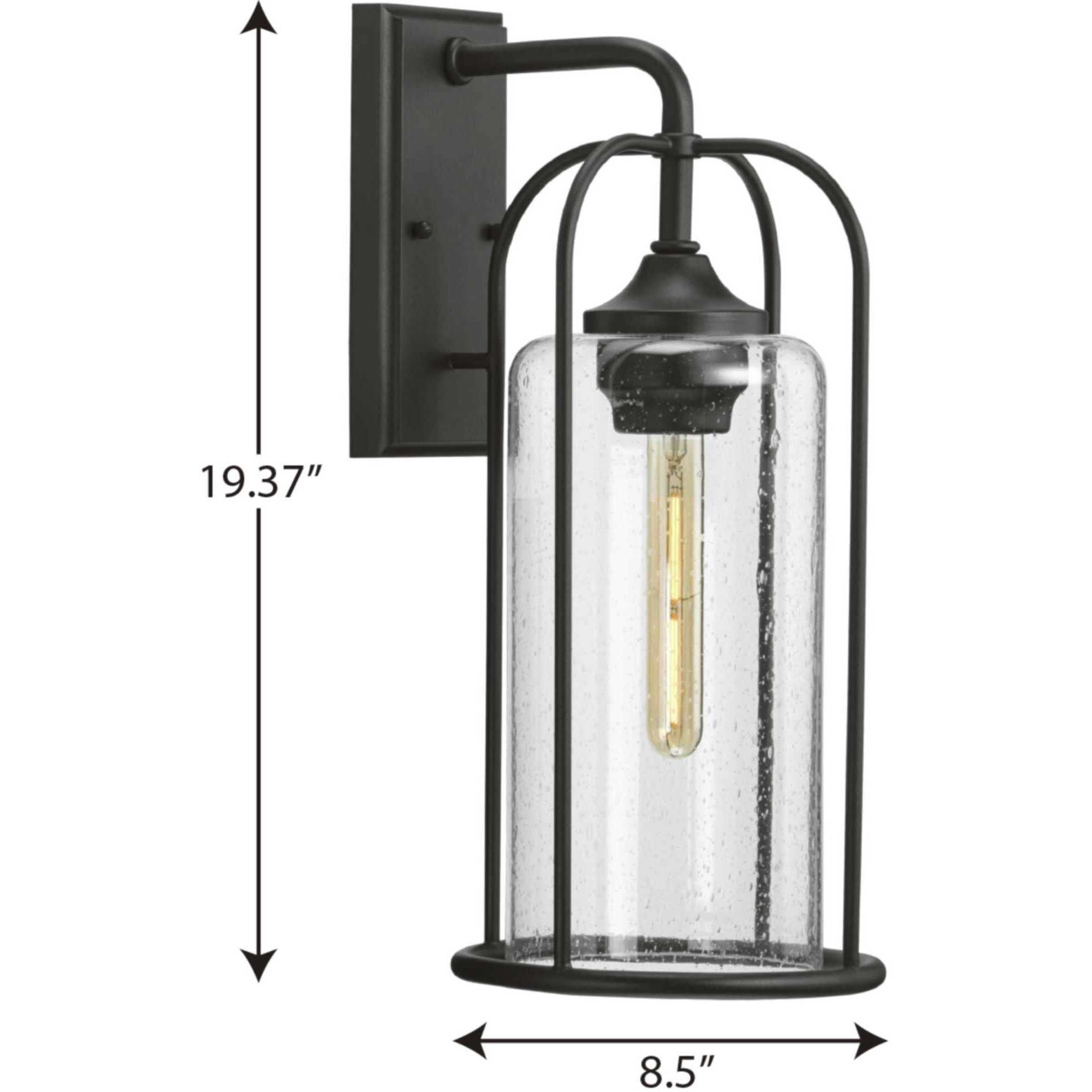 Watch Hill 1 Light 19 inch Textured Black Outdoor Wall Lantern