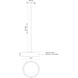 Dalton LED 16 inch White Organza Pendant Ceiling Light