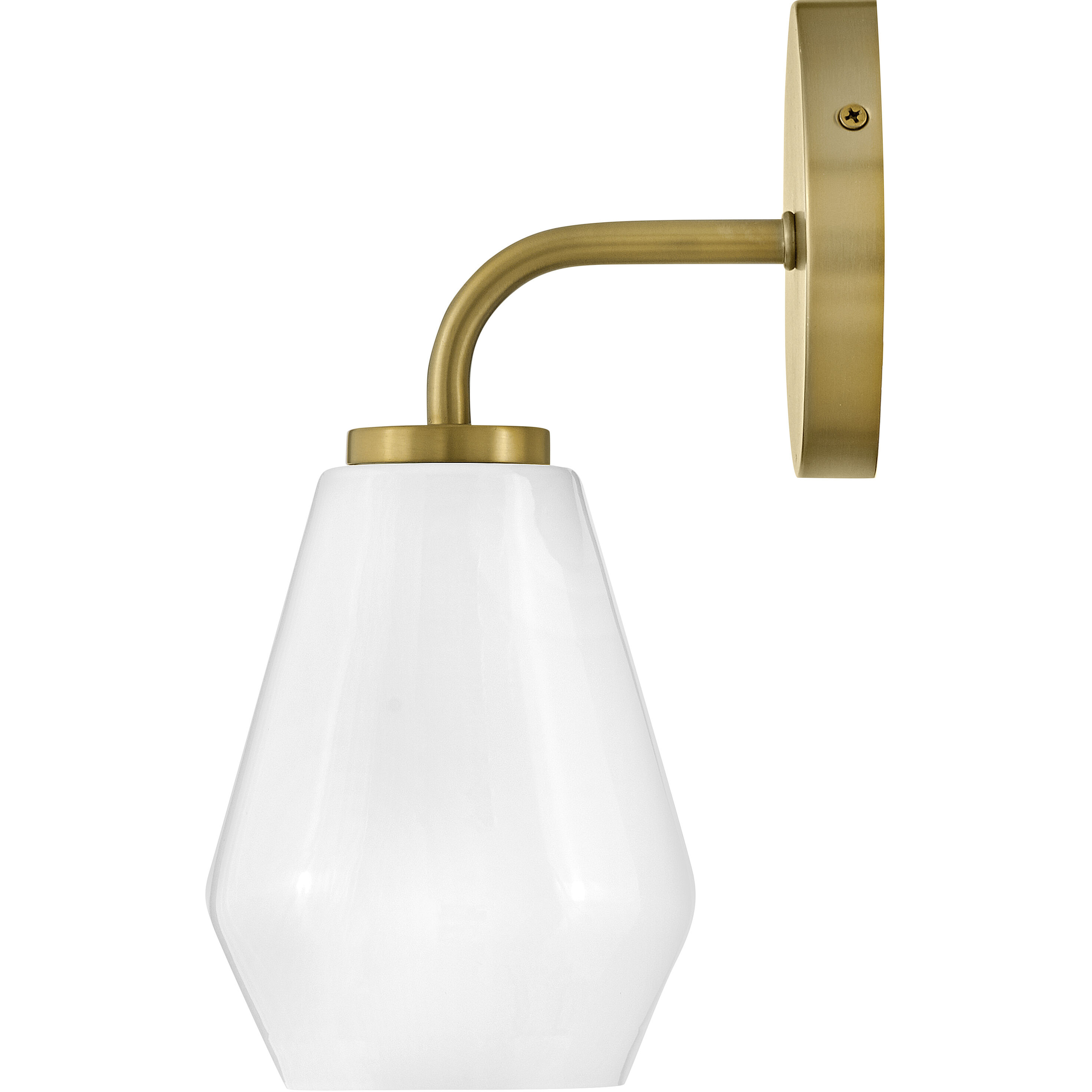 Gio LED 7.25 inch Lacquered Brass Bath Light Wall Light