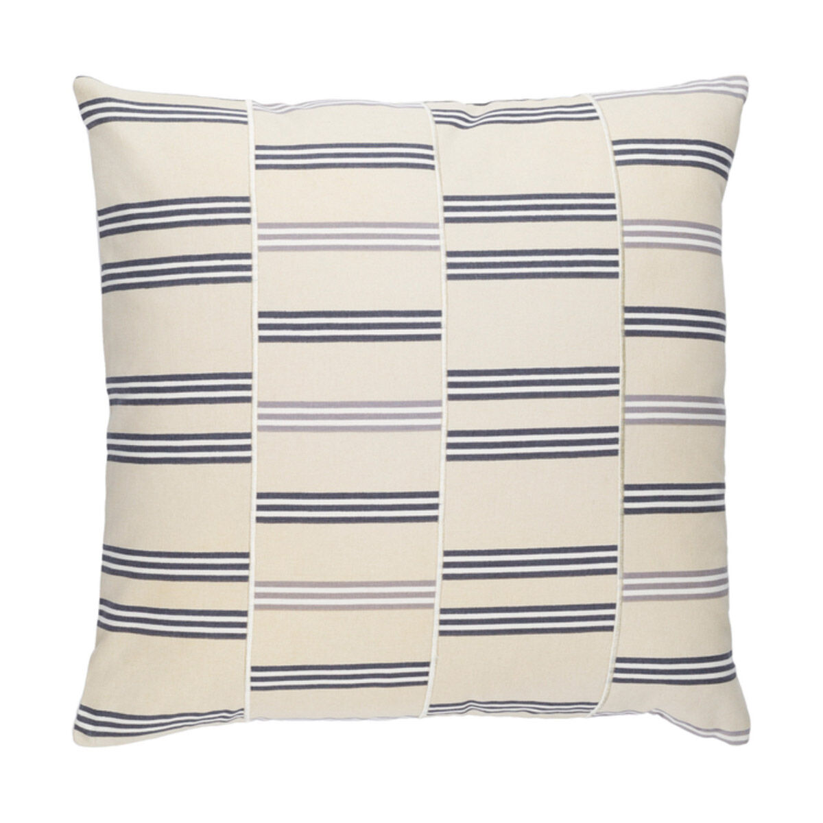 Lina 20 X 20 inch Beige and Charcoal Throw Pillow