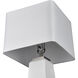 Luke 34.5 inch 150 watt White Table Lamp Portable Light