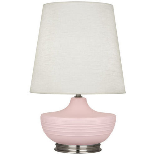 Michael Berman Nolan 27.5 inch 150.00 watt Matte Woodrose Table Lamp Portable Light in Dark Antique Nickel