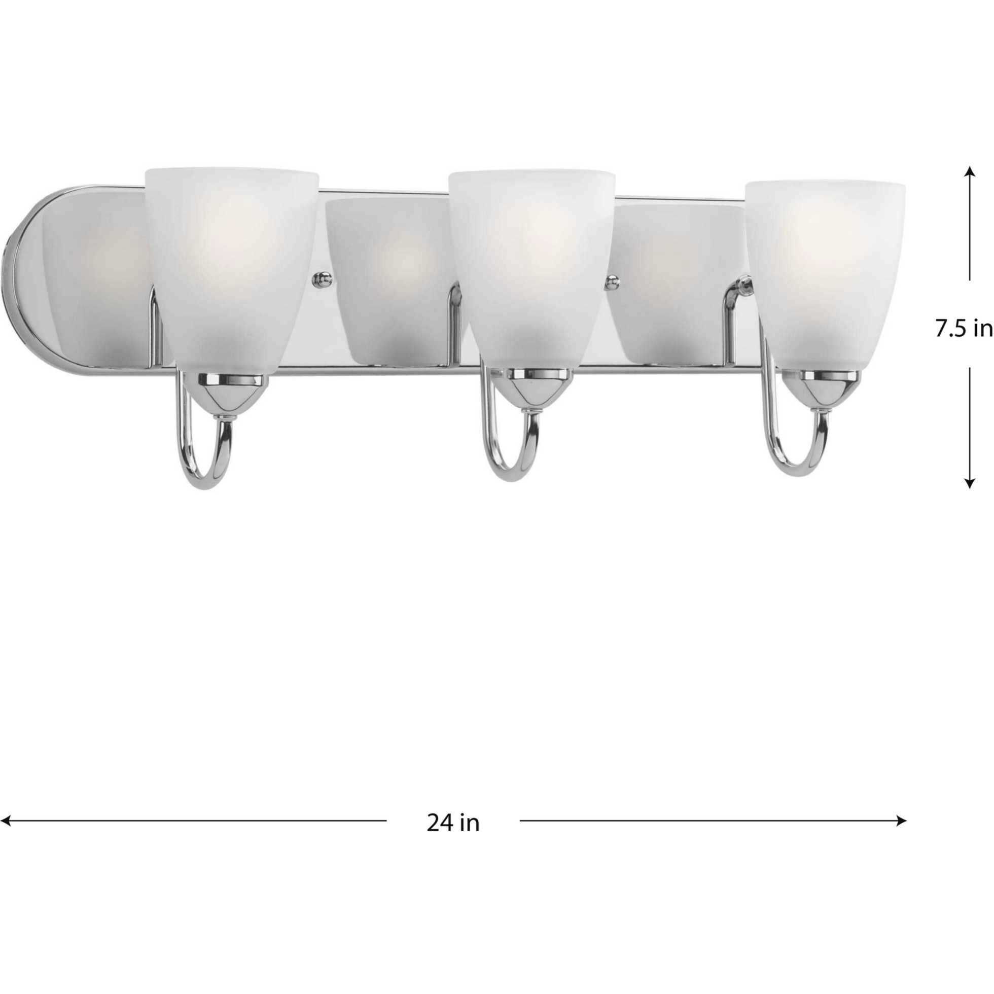 Gather 3 Light 24 inch Polished Chrome Bath Vanity Wall Light in Bulbs Not Included, Standard